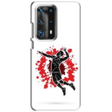Чехлы с принтом Спортивная тематика для Huawei P40 (Волейболист)