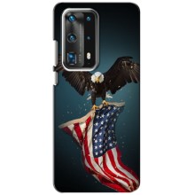 Чехол Флаг USA для Huawei P40 – Орел и флаг