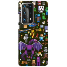 Чехол Майнкрафт на Huawei P40 (AlphaPrint) Minecraft (Коллаж Майнкрафт)