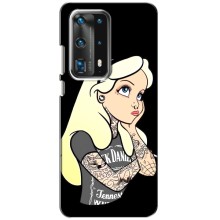 Чехол с печатью для Huawei P40 - (Мода) (AlphaPrint) (Девочка в тату)