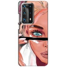 Чехол с печатью для Huawei P40 - (Мода) (AlphaPrint) (Макияж)