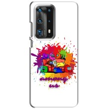 Чехол Амонг Ас для Huawei P40 (AlphaPrint) (Яркий АмонгАс)