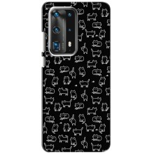 Чехол с принтом для Huawei P40 (AlphaPrint) Модные коты (Меленькие котики)