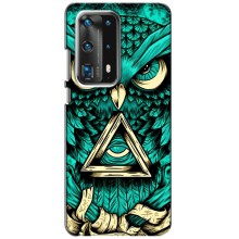 Чехол с птицами на Huawei P40 (VPrint) (Сова с глазом)