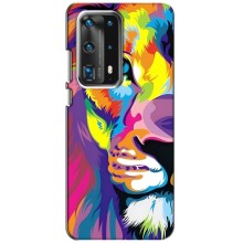 Чехол со Львом для Huawei P40 (VPrint) (Яркий Лев)