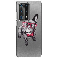 Чехол (ТПУ) Милые собачки для Huawei P40 (Бульдог в очках)
