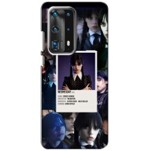 Чехлы Венсдей на Huawei P40 Уэнсдей (AlphaPrint) (коллаж Уэнздей)