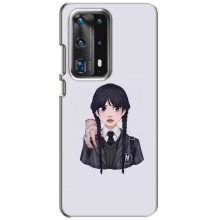 Чехлы Венсдей на Huawei P40 Уэнсдей (AlphaPrint) (Уэнздей и Вещь)