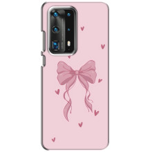 Чехол банты для Huawei P40 – Бант на розовом