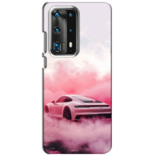 Чохол з авто Порше для Huawei P40 – Рожевий Порше