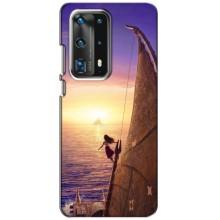 Чехол с мультфильмом Моана Huawei P40 (Моана в море)