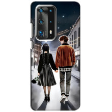 Чехол с дизайном Венздей 2 на Huawei P40 – Уэнсдей и Тайлер