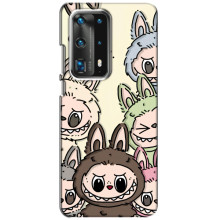 Чехол с Лабубу на Huawei P40 (Коллаж Лабубу)