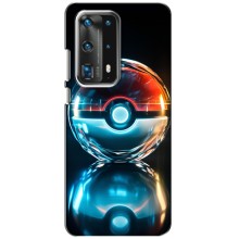 Чехол с Пикачу на Huawei P40 (Мяч Пикачу)