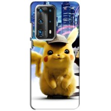 Чехол с Пикачу на Huawei P40 (Пикачу в городе)