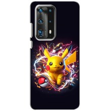 Чехол с Пикачу на Huawei P40 (Пикачу с мячом)