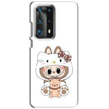 Чохол з принтом Лабубу для Huawei P40 – Білий Лабубу