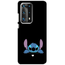 Чехол с принтом Стич на Huawei P40 – Стич на черном