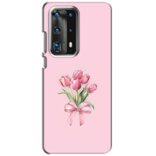 Чохол з розовим принтом для Huawei P40 (Букет квітів)