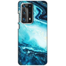 Мраморний чехол на Huawei P40 (VPrint) (Блакитний мрамор)