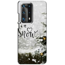 Новогодние, Праздничные Чехлы для Huawei P40 - 2024 год (Let it snow)