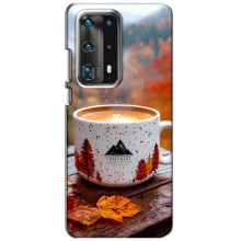 Чехол с уникальным дизайном «Осень с кофе» для Huawei P40 – Кофе на природе