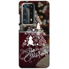 Рождественские Чехлы для Huawei P40 (VPrint) (Елочка узорная)