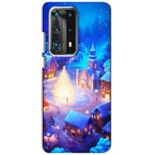 Рождественские Чехлы для Huawei P40 (VPrint) (Рождественский город)