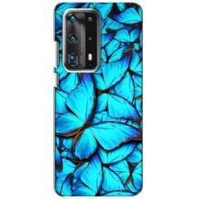 Силиконовый бампер с картинкой животных для Huawei P40 (Крылья бабочек)