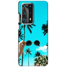 Силиконовый чехол с КАРТИНКАМИ лето для Huawei P40 (AlphaPrint) (Взгляд лето)