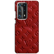 Текстурный Чехол Louis Vuitton для Хуавей П40 – Красный ЛВ