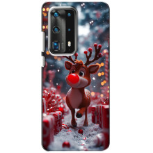 Яскравий чохол для Huawei P40 з Зимові Оленята – Олень серед подарунків