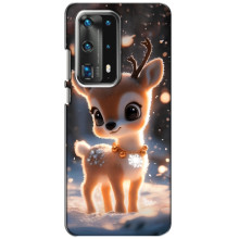 Яскравий чохол для Huawei P40 з Зимові Оленята – Оленятко