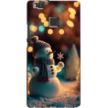 Чехлы на Новый Год Huawei P9 Lite – Снеговик праздничный