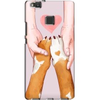 Чехол (ТПУ) Милые собачки для Huawei P9 Lite (Любовь к собакам)
