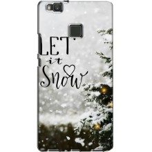 Новогодние, Праздничные Чехлы для Huawei P9 Lite - 2024 год – Let it snow