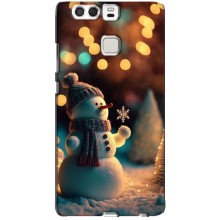 Чехлы на Новый Год Huawei P9 (Снеговик праздничный)