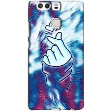 Чохол з принтом для Huawei P9 (AlphaPrint - Знак сердечка)
