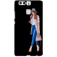 Чехол с картинкой Модные Девчонки Huawei P9 – Девушка со смартфоном