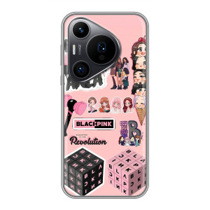 Чохли з картинкою для Huawei Pura 70 PRO – BLACK PINK колаж