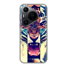 Чохли з зображенням різних тварин на Huawei Pura 70 PRO (Яскравий Тигр)