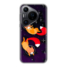 Чохли з картинкою Лисичка для Huawei Pura 70 PRO (VPrint) (Лисички космонавти)
