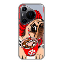 Чохли з собаками для Huawei Pura 70 PRO (VPrint) (Песик в шапці)