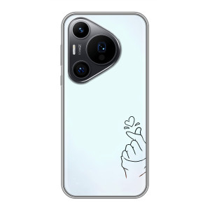 Чехлы (Знак сердечка) на Huawei Pura 70 PRO – Сердце на голубом