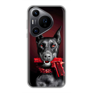 Чохол ДОБЕРМАН  для Huawei Pura 70 PRO – Доберман злий