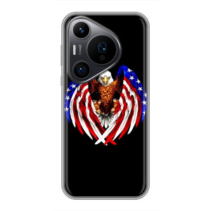 Чехол Флаг USA для Huawei Pura 70 PRO – Крылья США