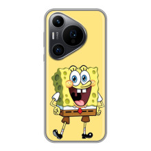 Чехол Губка Боб для Huawei Пура 70 ПРо (Веселый Спанч Боб)