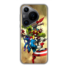 Чохол МАРВЕЛ для Хуавеї Пюра 70 ПРО (AlphaPrint) (Герої Марвел)