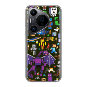 Чехол Майнкрафт на Huawei Pura 70 PRO (AlphaPrint) Minecraft