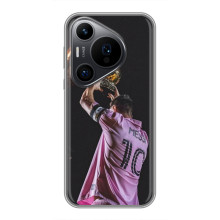 Чехол Месси футболист для Huawei Pura 70 PRO – Месси с кубом